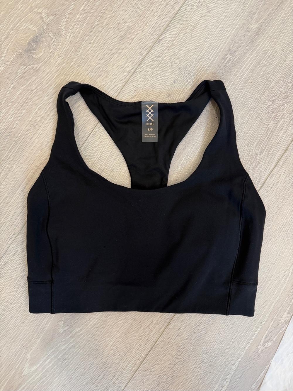 RHONE Black Racerback Sports Bra